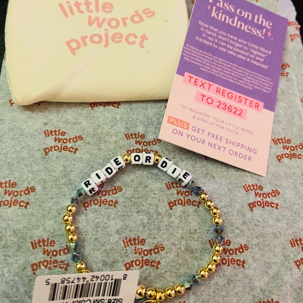 ‘Ride or Die’ Little Words Project bracelet, size s/m